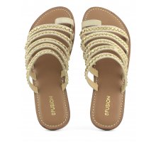 Negozi Online Multi stripes suede sandal with hotfix F08171824-0276